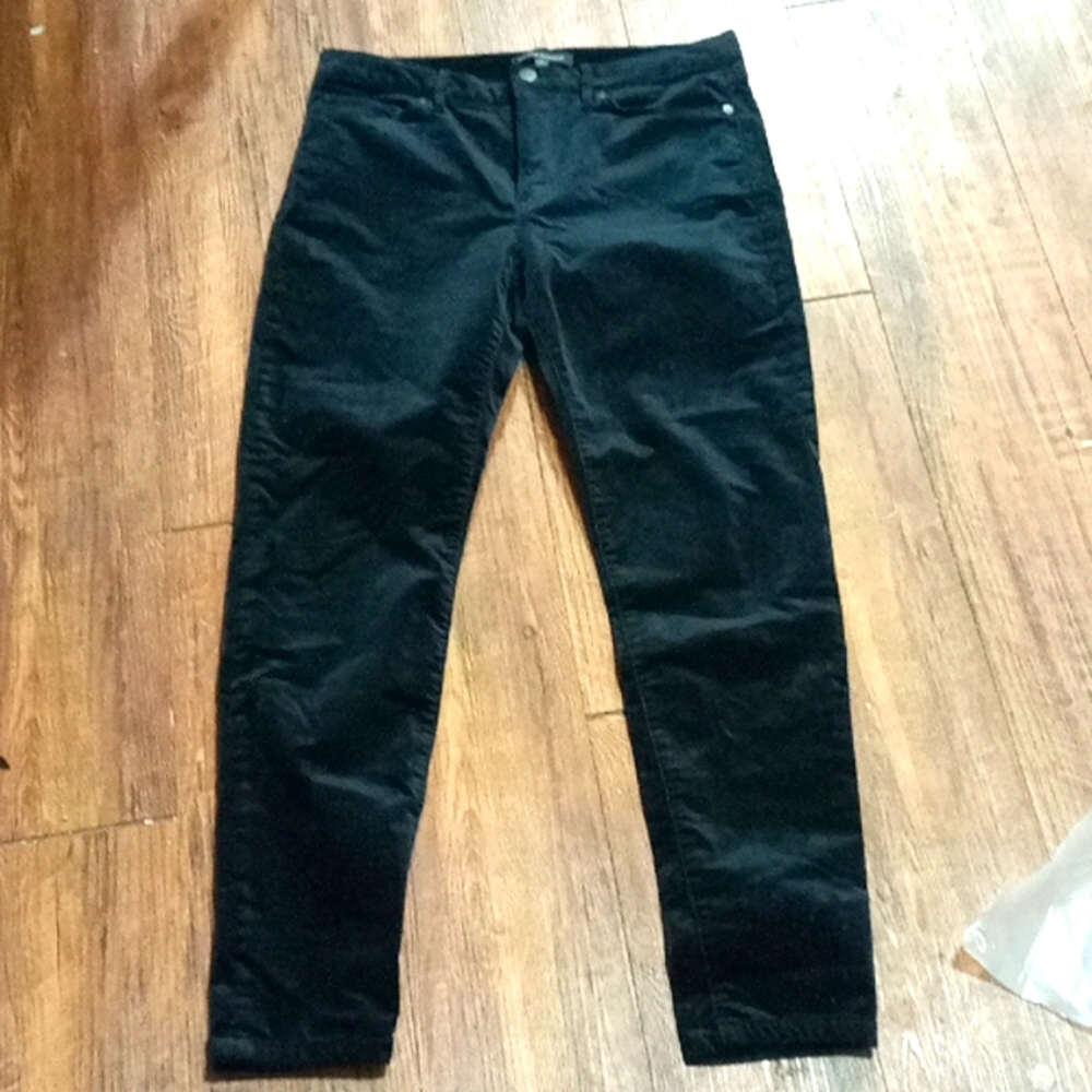 Banana Republic black velvet skinny pants